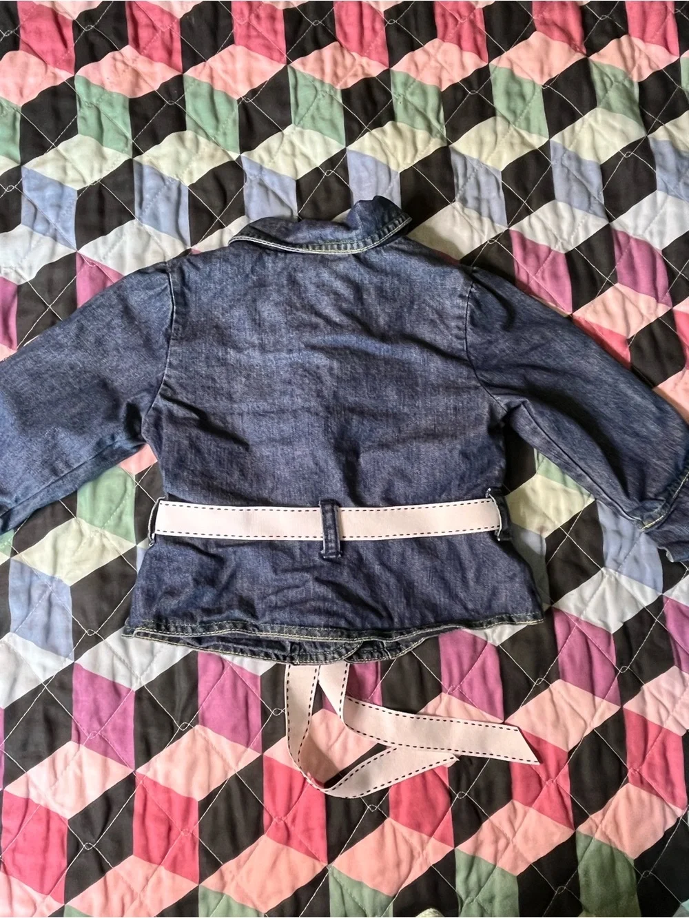 Gymboree Girls Denim Belted Jacket - Size 3